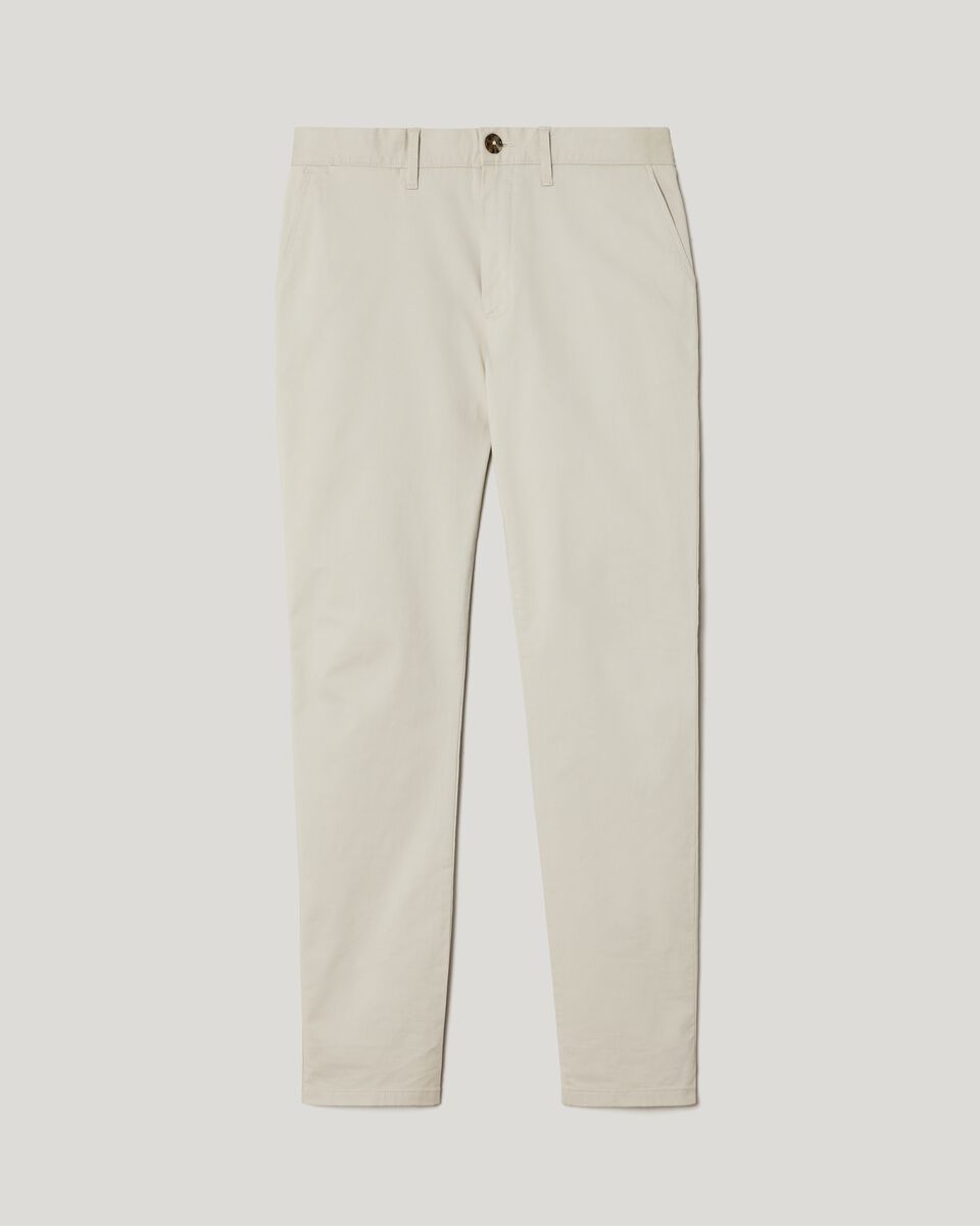 Slim Stretch Cotton Chino, Bone, hi-res